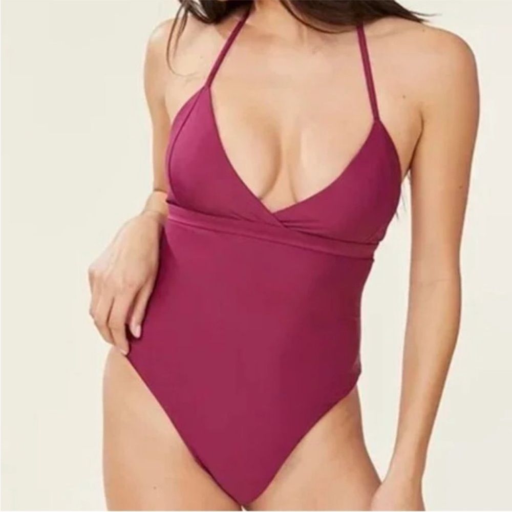 NWT Andie Lagos One Piece Swimsuit Plum Size XL
